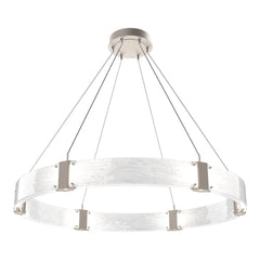 Parallel Ring Chandelier by Hammerton Studio – Large in Beige Silver