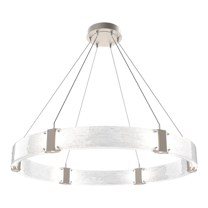 Parallel Ring Chandelier by Hammerton Studio – Large in Beige Silver