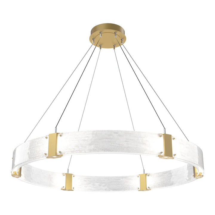 Parallel Ring Chandelier by Hammerton Studio – Large in Gilded Brass