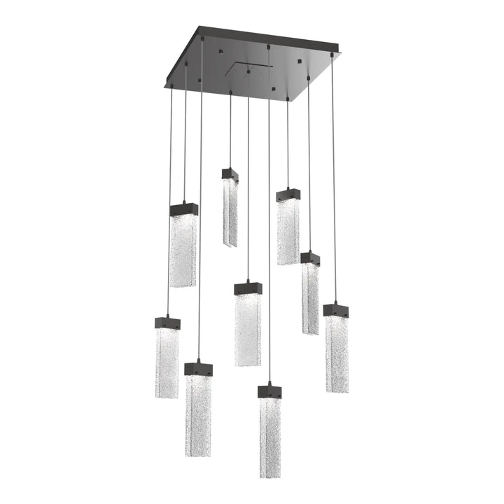 Parallel Square Pendant Chandelier by Hammerton Studio – 9 Lights in Graphite