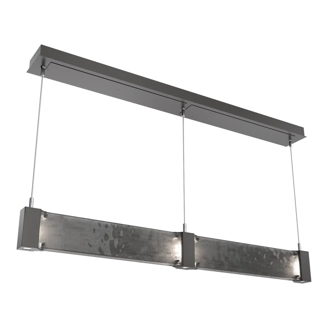 Parallel Straight Linear Chandelier by Hammerton Studio in Graphite
