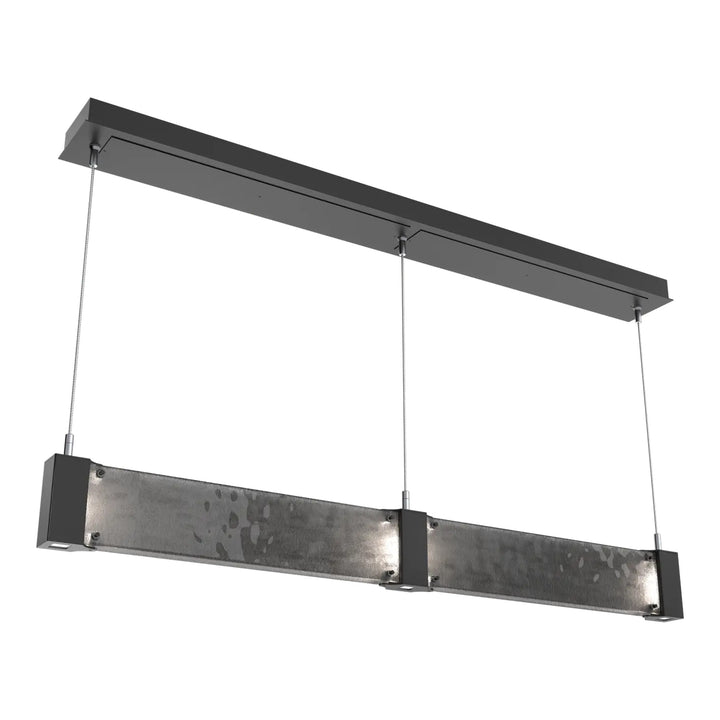 Parallel Straight Linear Chandelier by Hammerton Studio in Matte Black