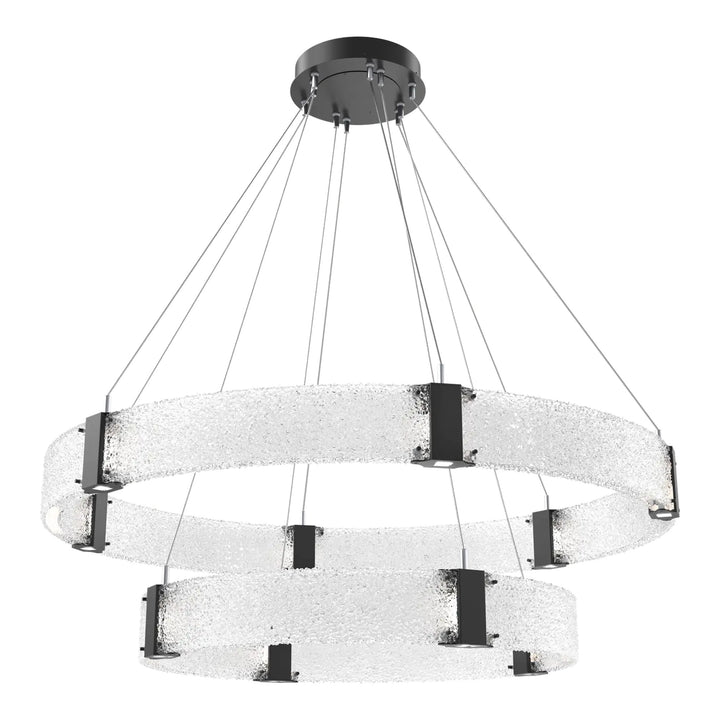 Parallel Two-Tier Ring Chandelier by Hammerton Studio – Large in Matte Black