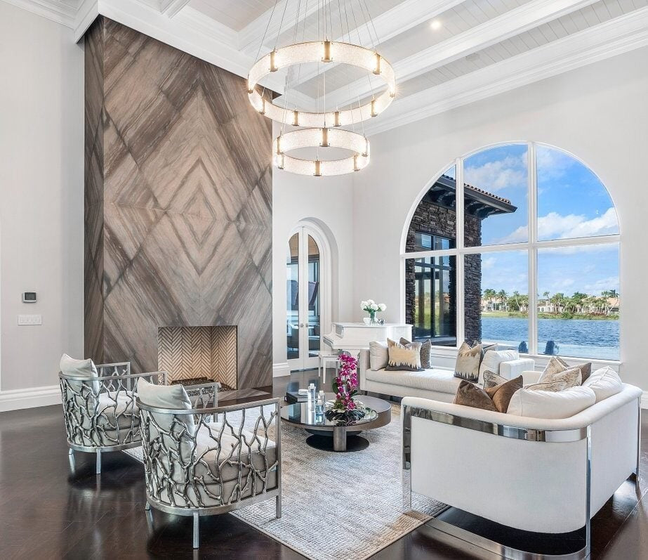 Parallel Two-Tier Ring Chandelier by Hammerton Studio in a styled interior