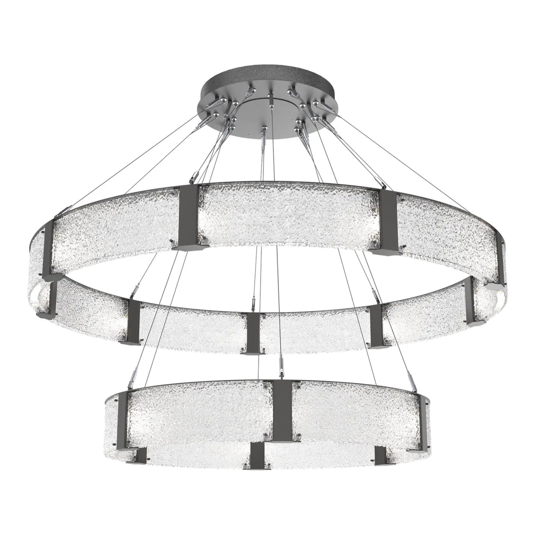 Parallel Two-Tier Ring Chandelier by Hammerton Studio – XL in Graphite