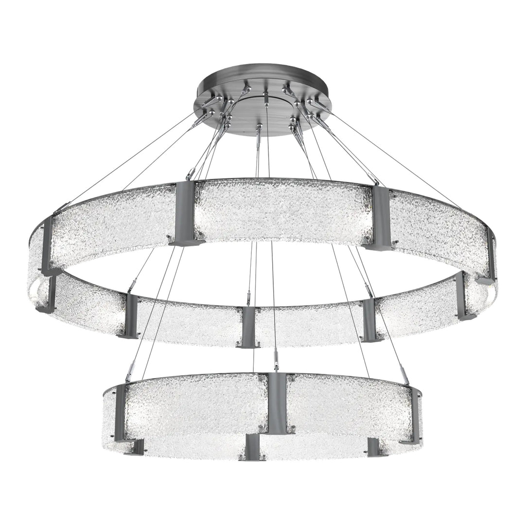 Parallel Two-Tier Ring Chandelier by Hammerton Studio – XL in Gunmetal