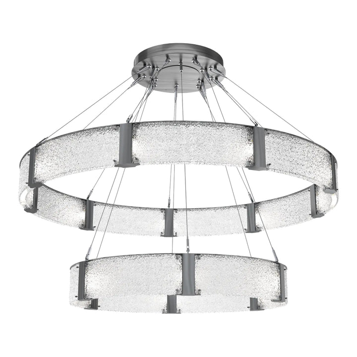 Parallel Two-Tier Ring Chandelier by Hammerton Studio – XL in Gunmetal