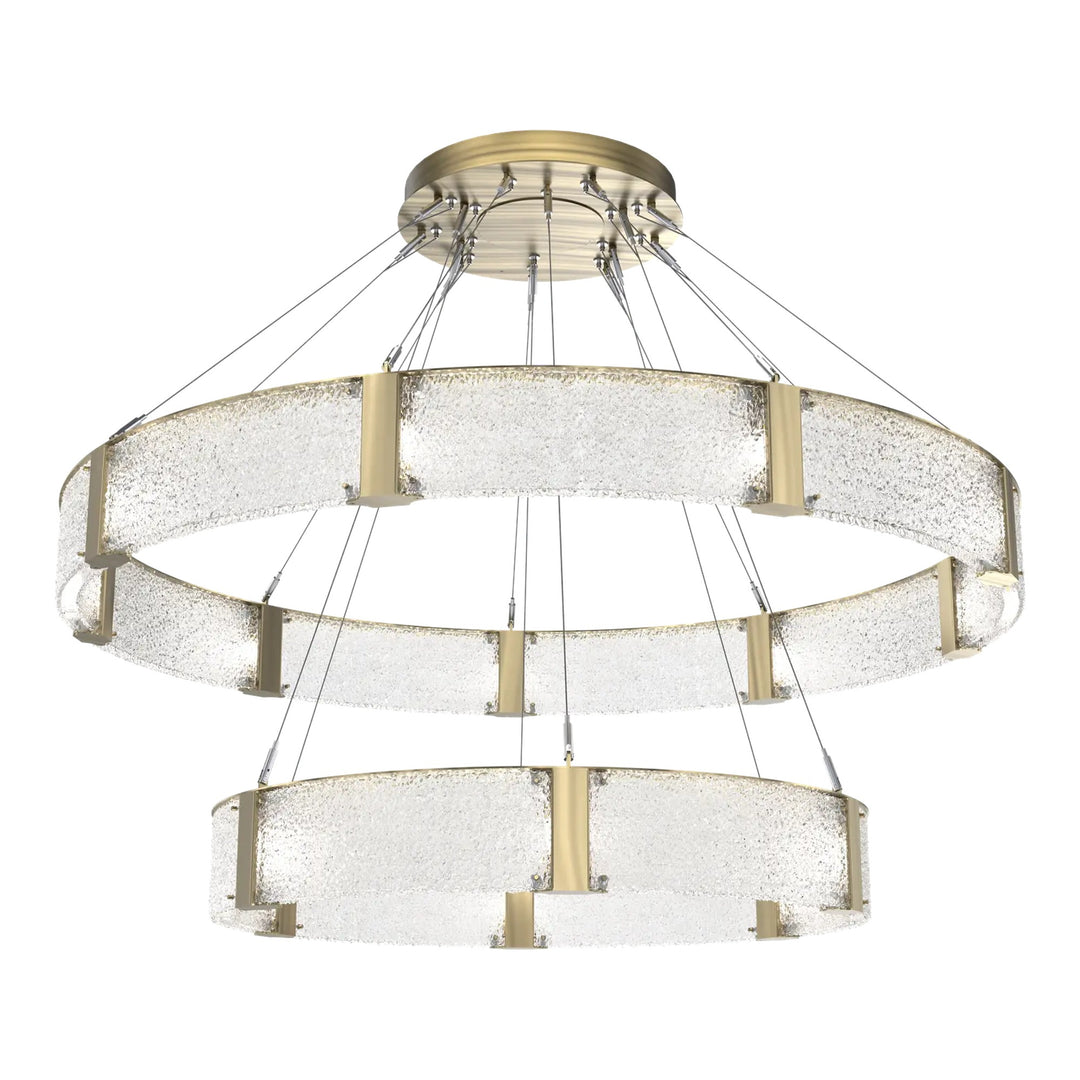 Parallel Two-Tier Ring Chandelier by Hammerton Studio – XL in Heritage Brass