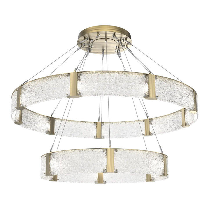 Parallel Two-Tier Ring Chandelier by Hammerton Studio – XL in Heritage Brass