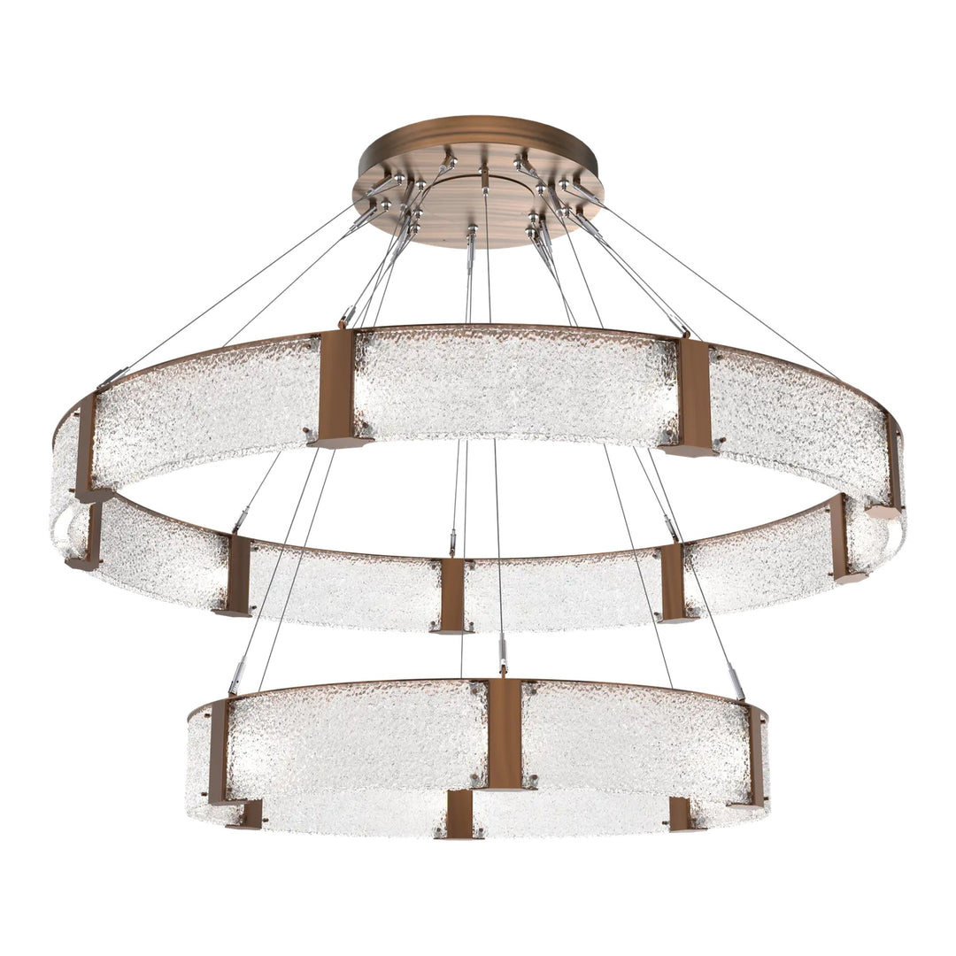 Parallel Two-Tier Ring Chandelier by Hammerton Studio – XL in Oil-Rubbed Bronze