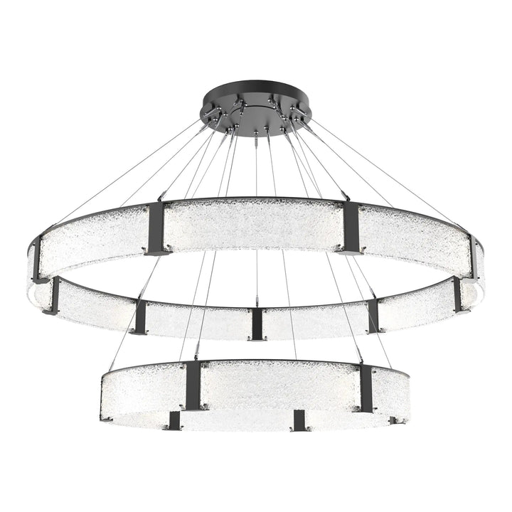 Parallel Two-Tier Ring Chandelier by Hammerton Studio – XXL in Matte Black