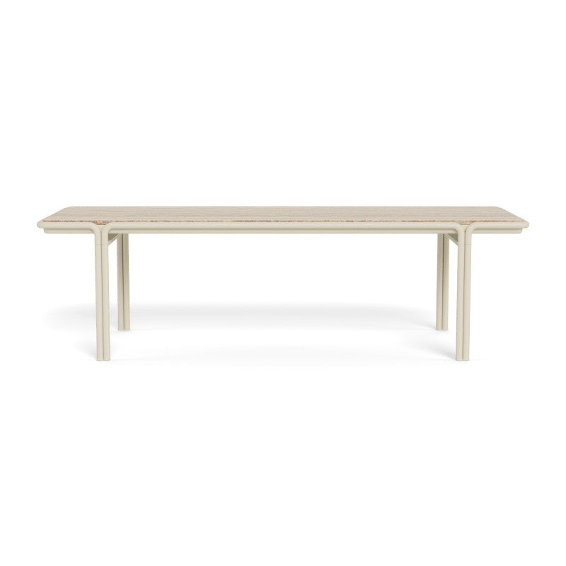 Parker Rectangle Dining Table 110" by Harbour in Aluminum Bone