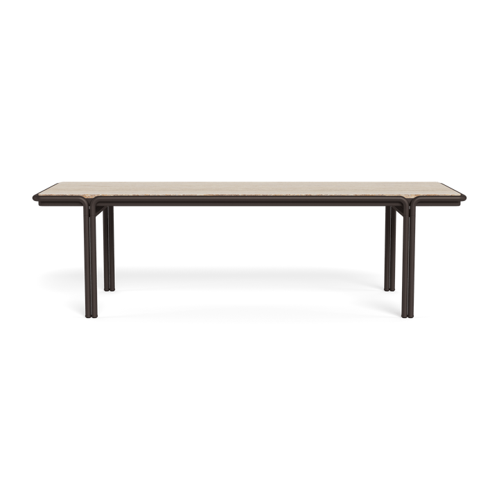 Parker Rectangle Dining Table 110" by Harbour in Aluminum Asteroid