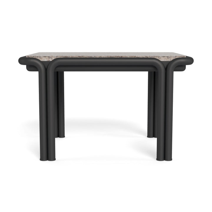 Parker Side Table by Harbour in Aluminum Asteroid