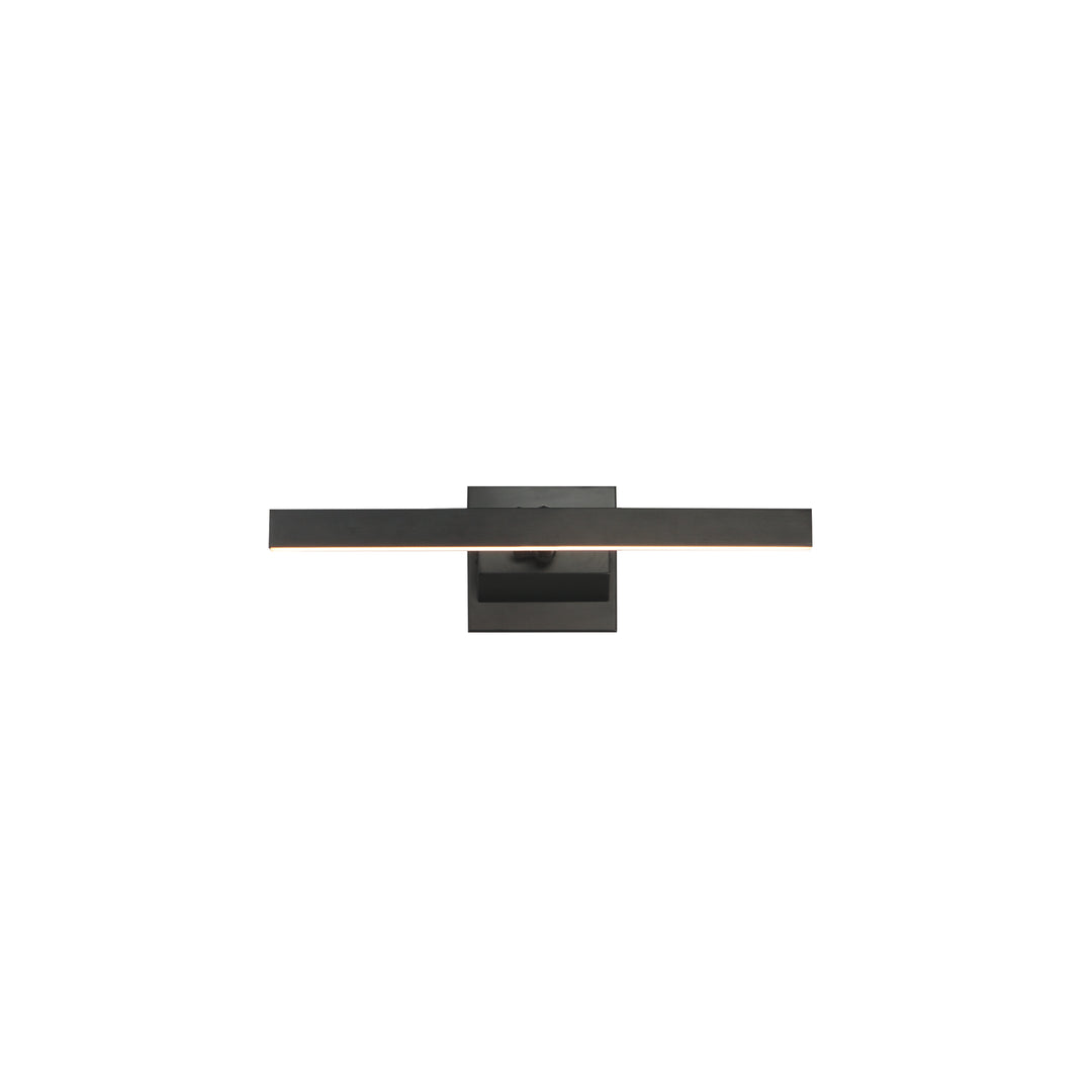 Pasha 19" LED Picture Light by ET2 Lighting in Black, front view