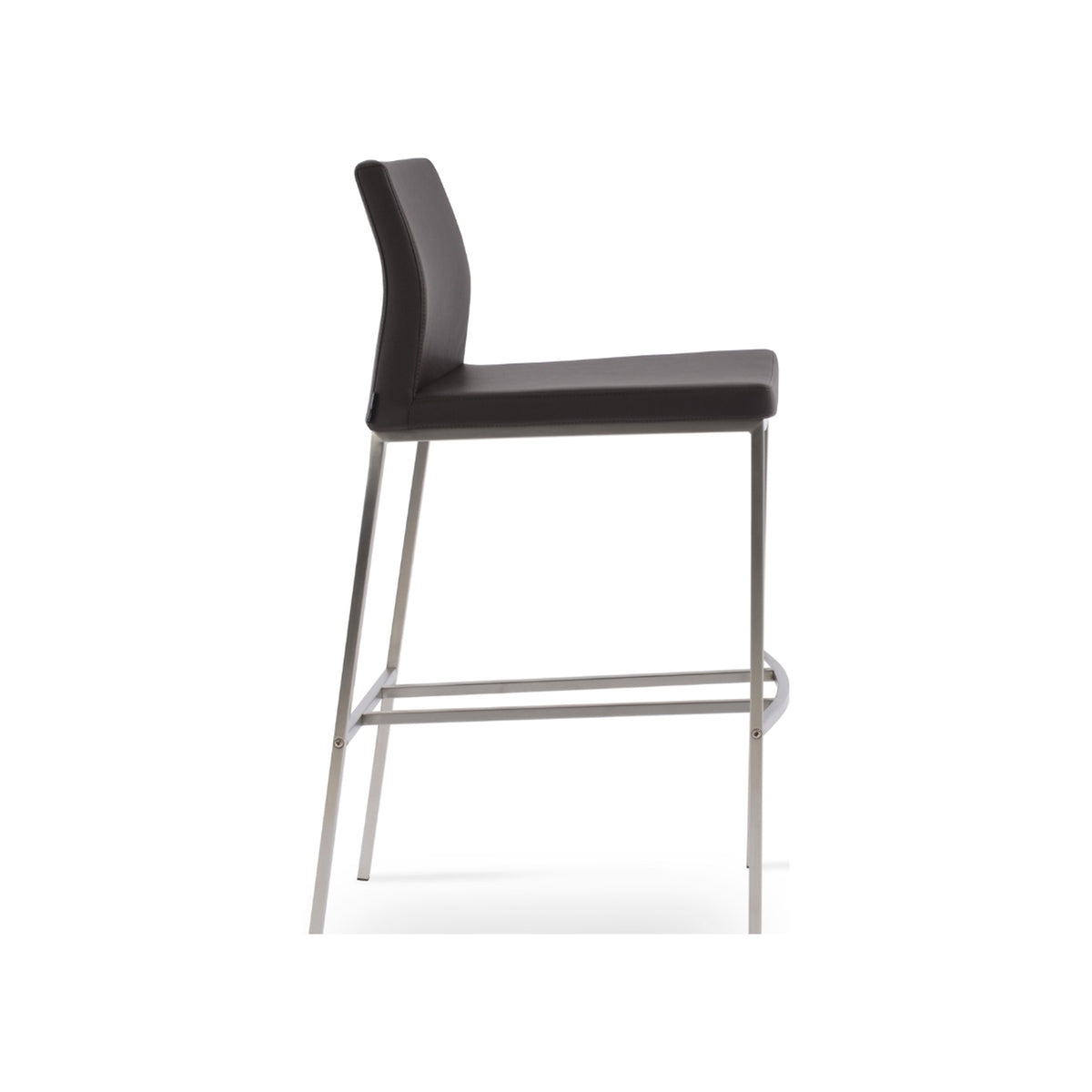 Pasha Metal High Back Stool — white product view | Soho Concept