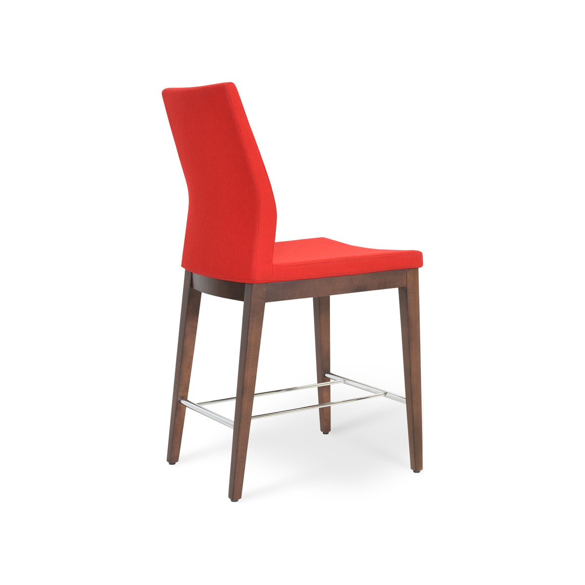 Pasha Wood High Back Stool — white product view | Soho Concept