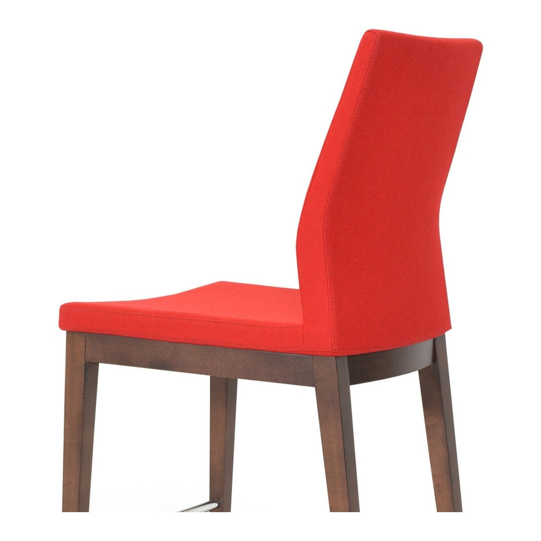 Pasha Wood High Back Stool — white product view | Soho Concept