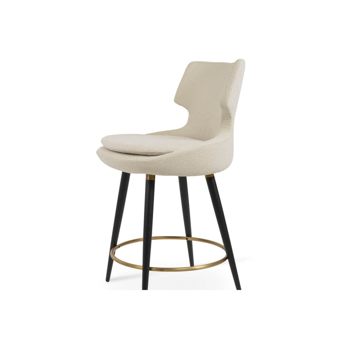 Patara Ana Stool — white product view | Soho Concept