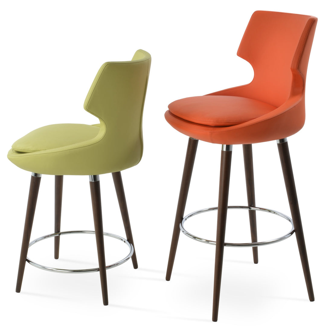 Patara DR Wood Stool — pair view | Soho Concept