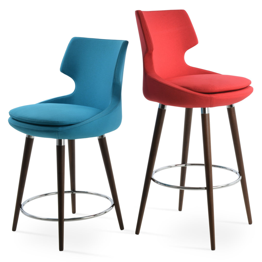 Patara DR Wood Stool — pair view | Soho Concept