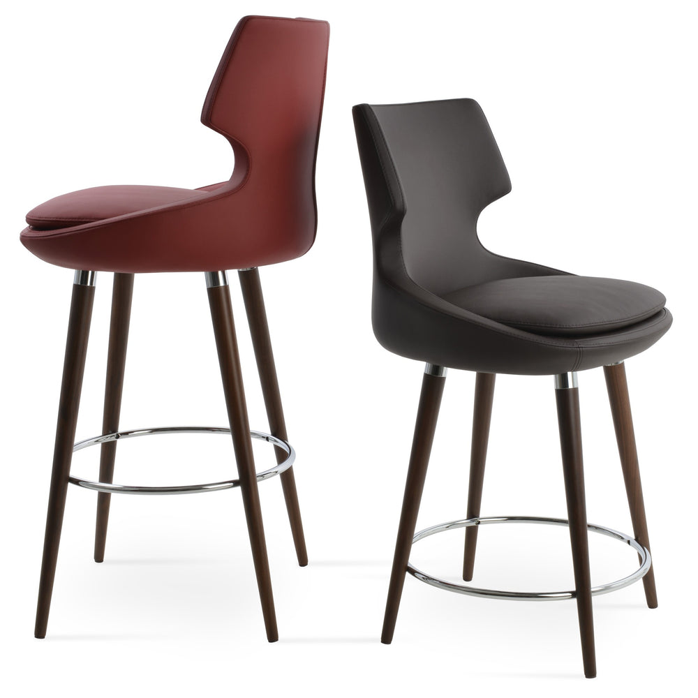 Patara DR Wood Stool — pair view | Soho Concept