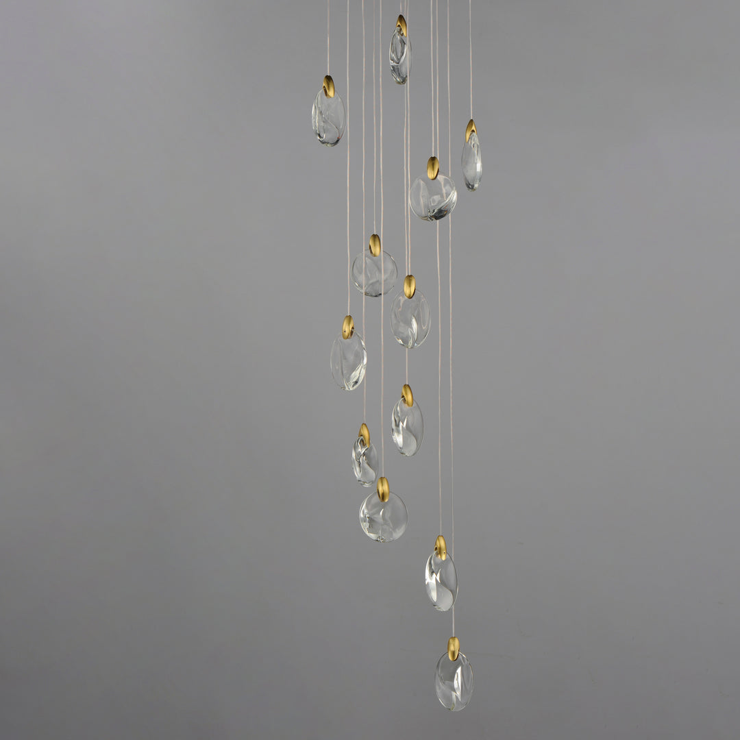 Pebble 12-Light LED Pendant by ET2 Lighting, styled view 1