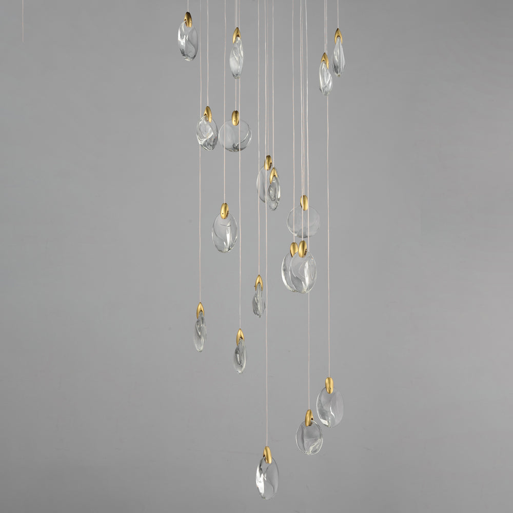 Pebble 18-Light LED Pendant by ET2 Lighting, styled view 1