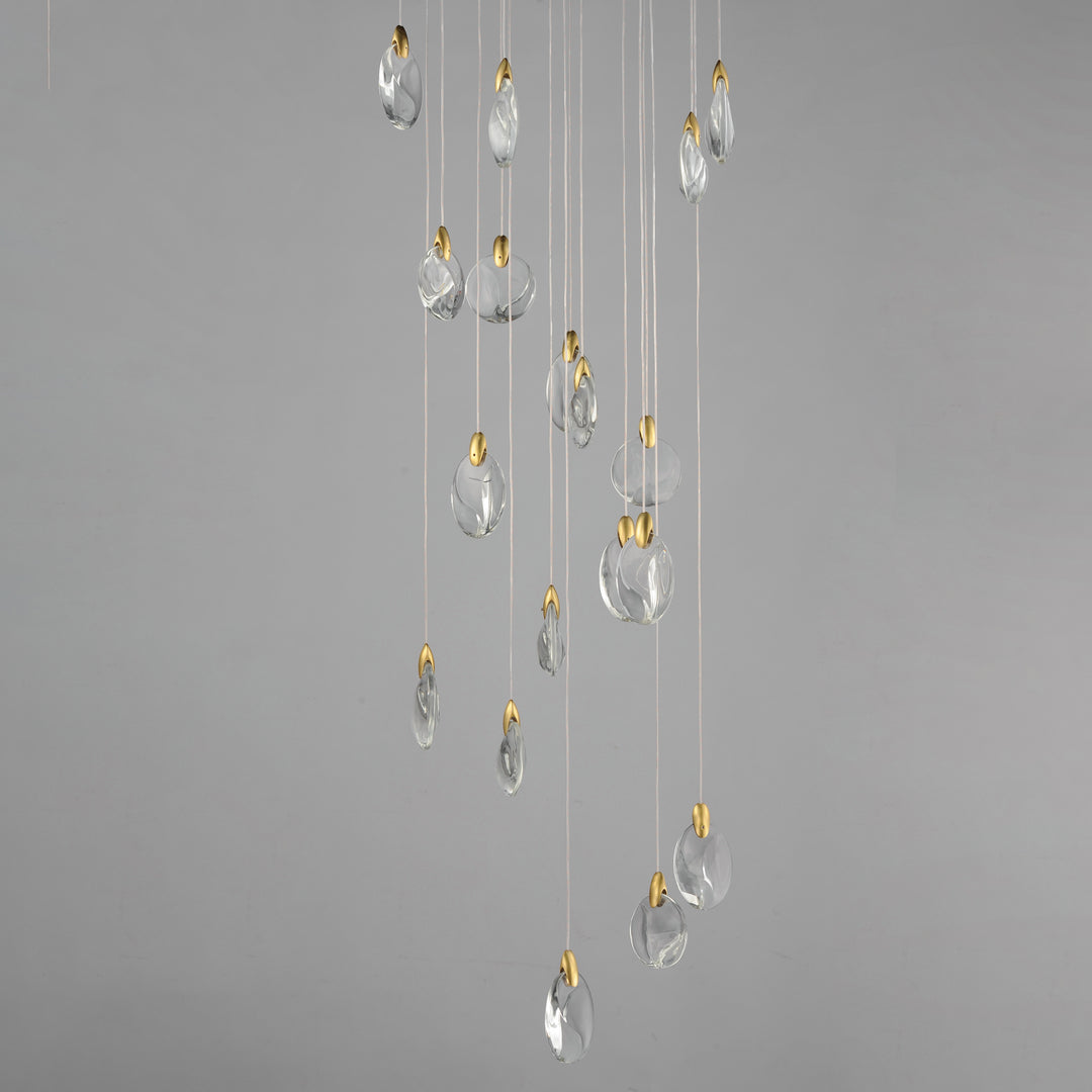 Pebble 18-Light LED Pendant by ET2 Lighting, styled view 1
