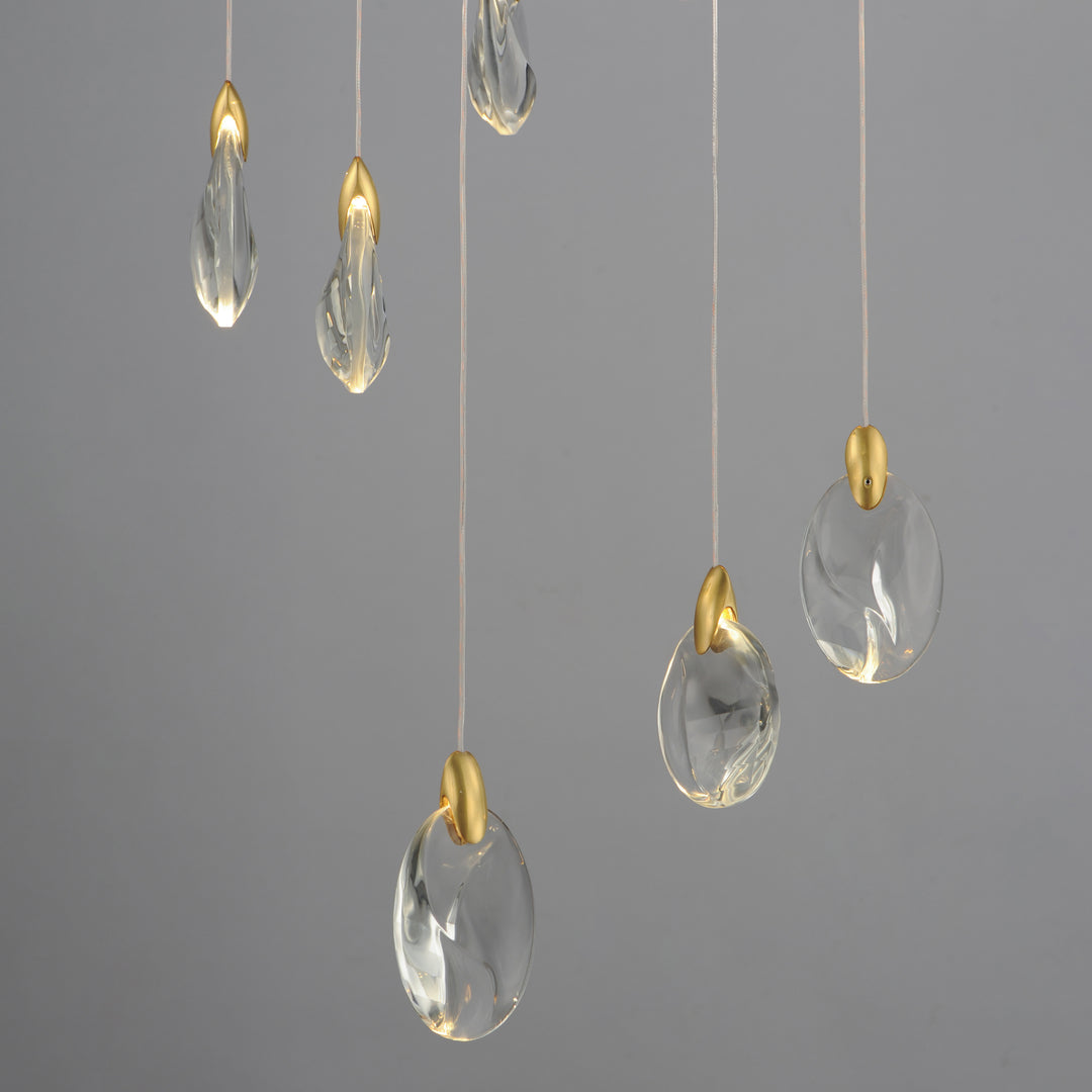 Pebble 18-Light LED Pendant by ET2 Lighting, styled view 3