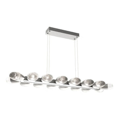 Pebble Linear Chandelier by Hammerton Studio in Beige Silver