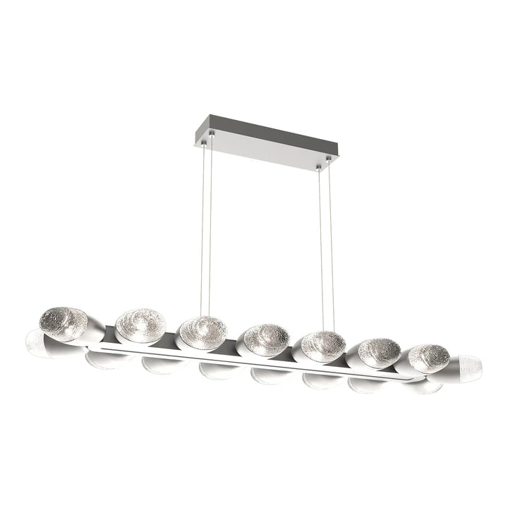 Pebble Linear Chandelier by Hammerton Studio in Beige Silver