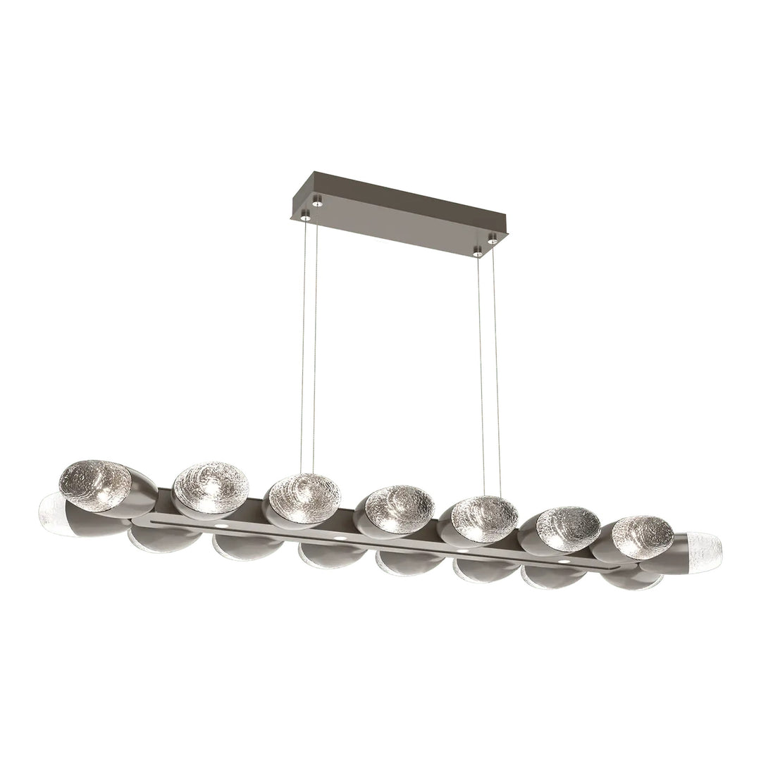 Pebble Linear Chandelier by Hammerton Studio in Graphite