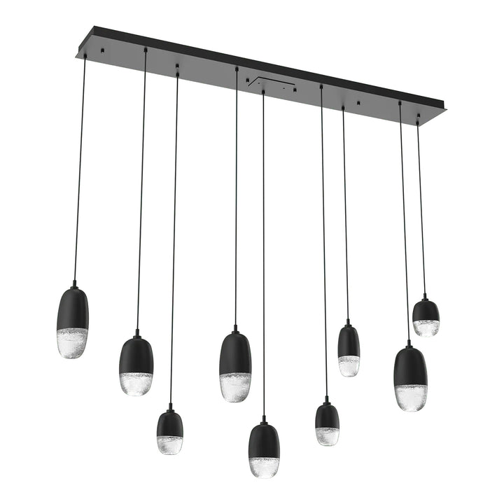 Pebble Linear Pendant Chandelier by Hammerton Studio, 9 Lights