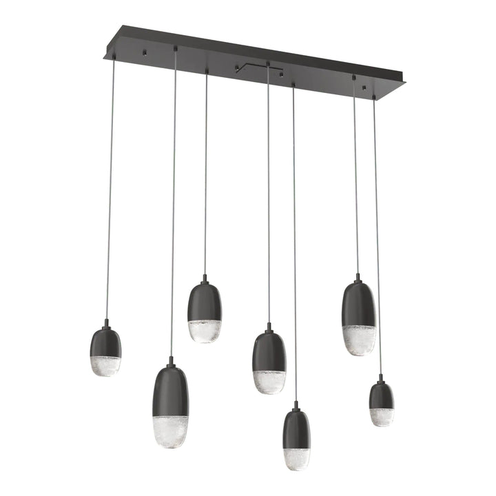Pebble Linear Pendant Chandelier by Hammerton Studio in Graphite