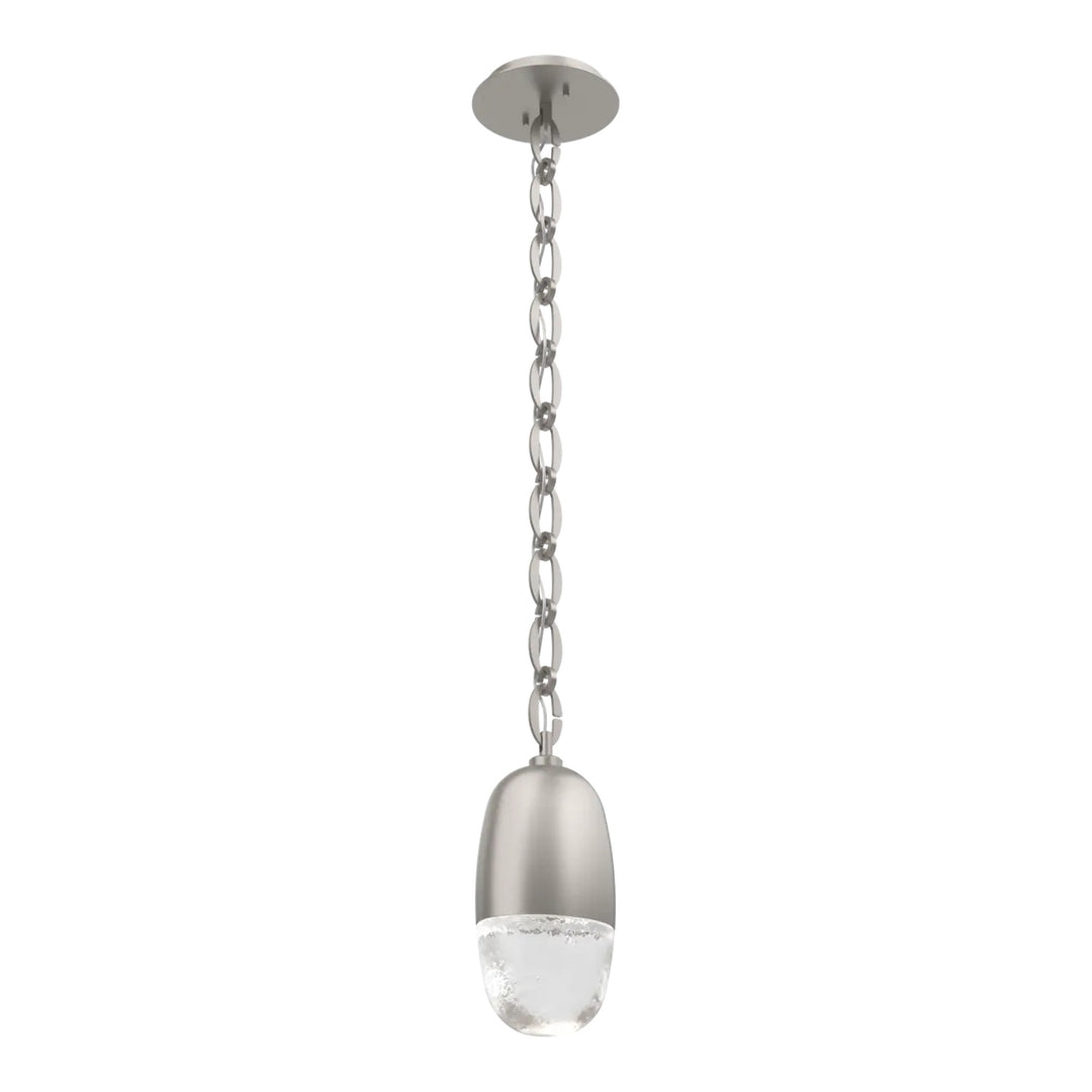 Pebble Pendant by Hammerton Studio in Beige Silver on chain