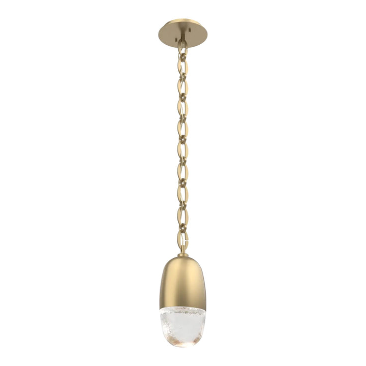 Pebble Pendant by Hammerton Studio in Gilded Brass on chain