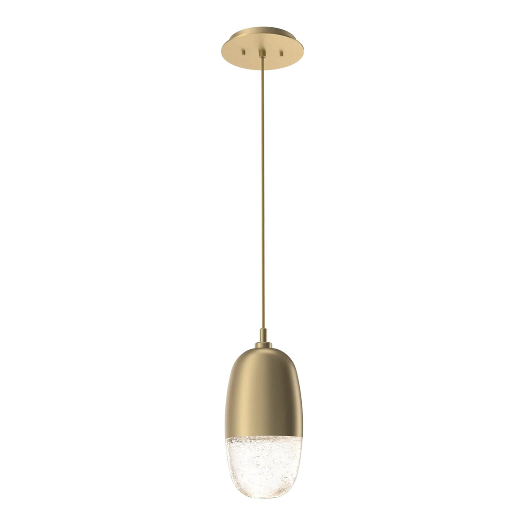 Pebble Pendant by Hammerton Studio in Gilded Brass