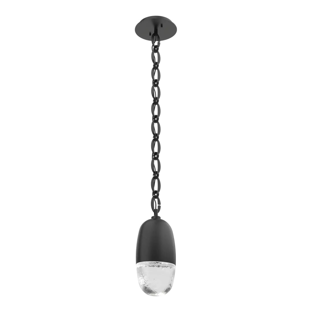 Pebble Pendant by Hammerton Studio in Matte Black on chain