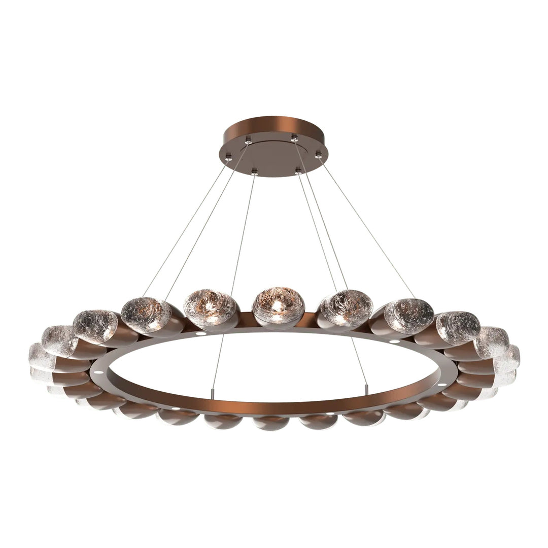 Pebble Ring Chandelier by Hammerton Studio in Burnished Bronze