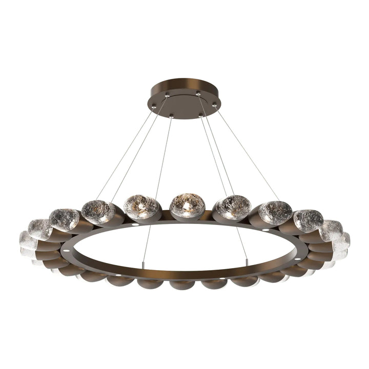 Pebble Ring Chandelier by Hammerton Studio in Flat Bronze