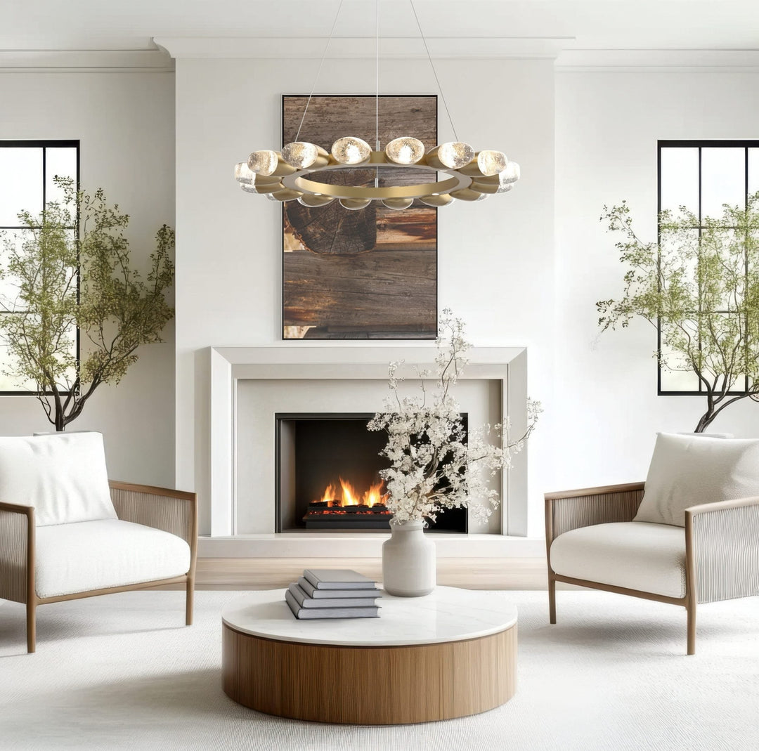 Pebble Ring Chandelier by Hammerton Studio in a styled interior