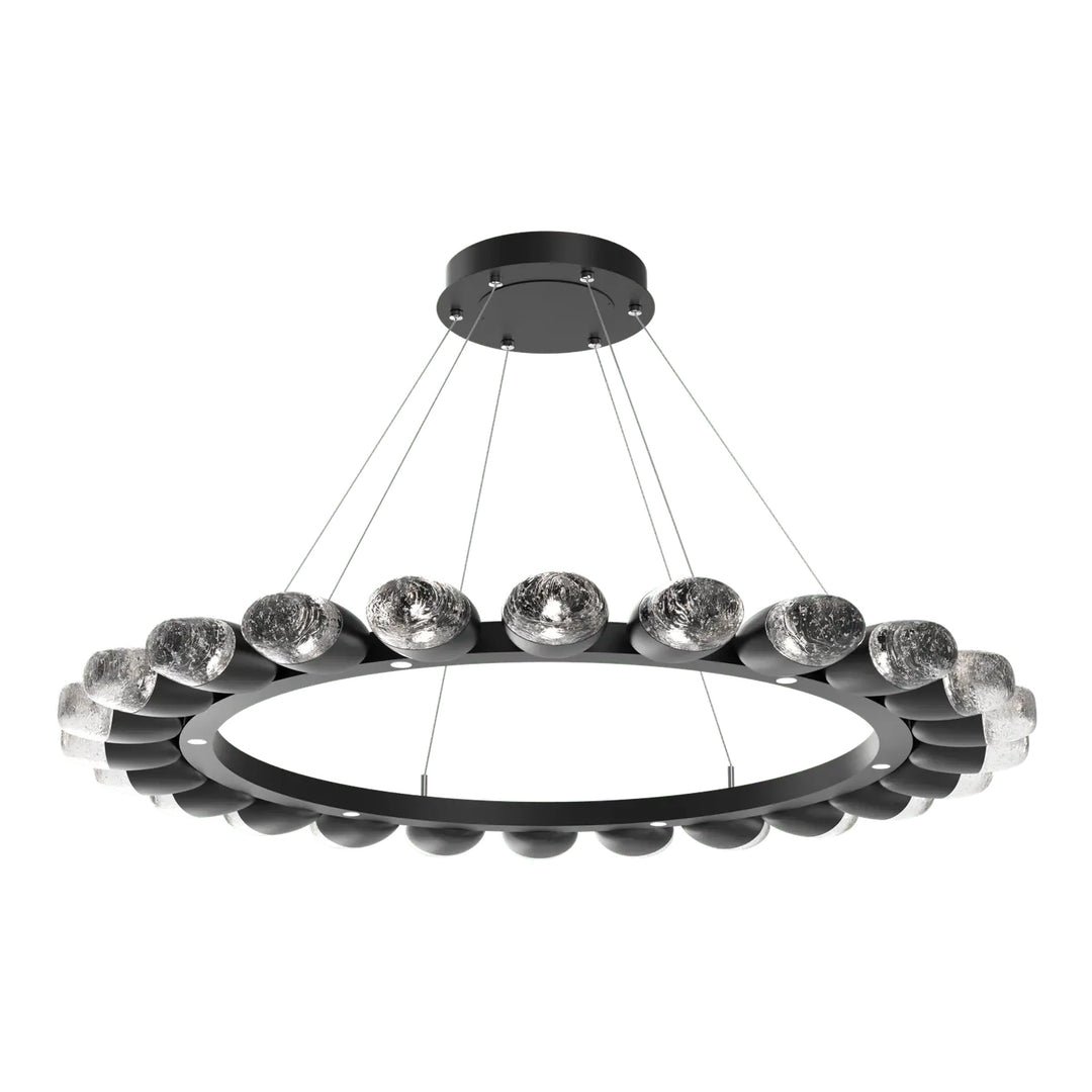 Pebble Ring Chandelier by Hammerton Studio in Matte Black