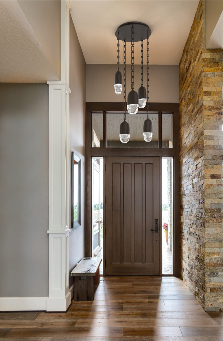 Pebble Round Pendant Chandelier by Hammerton Studio in a styled interior