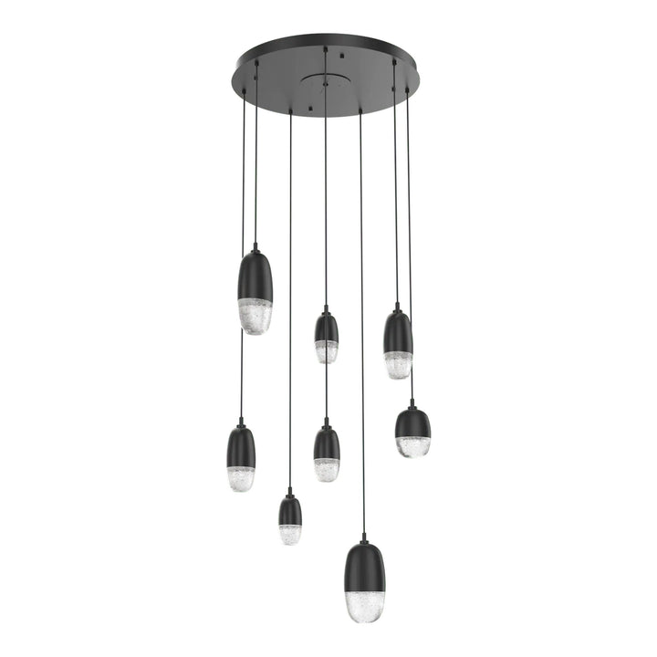 Pebble Round Pendant Chandelier by Hammerton Studio in Matte Black