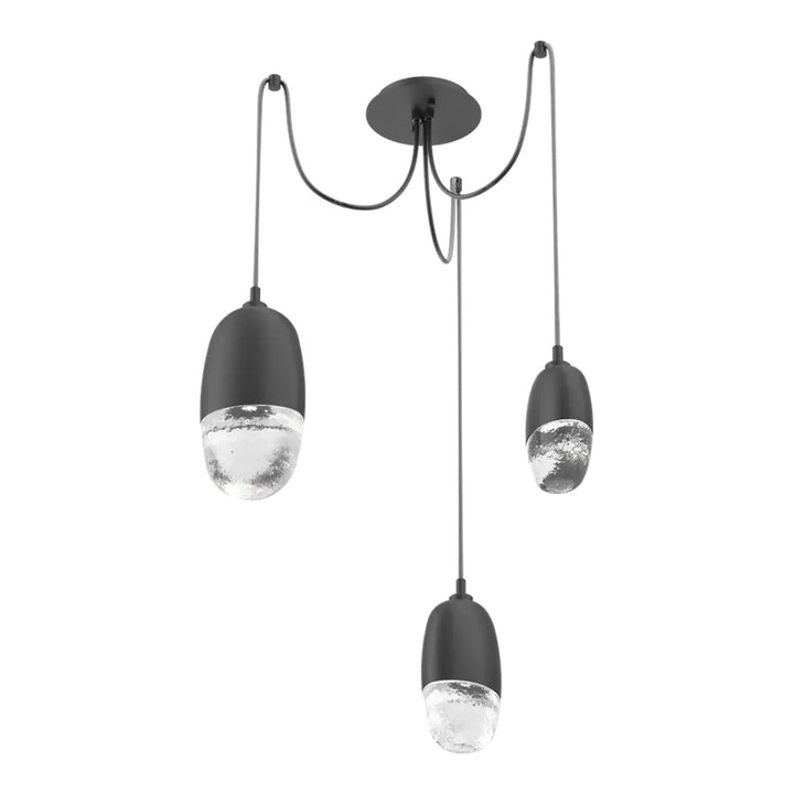Pebble Swag Chandelier by Hammerton Studio, 3 Lights