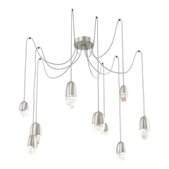 Pebble Swag Chandelier by Hammerton Studio in Beige Silver