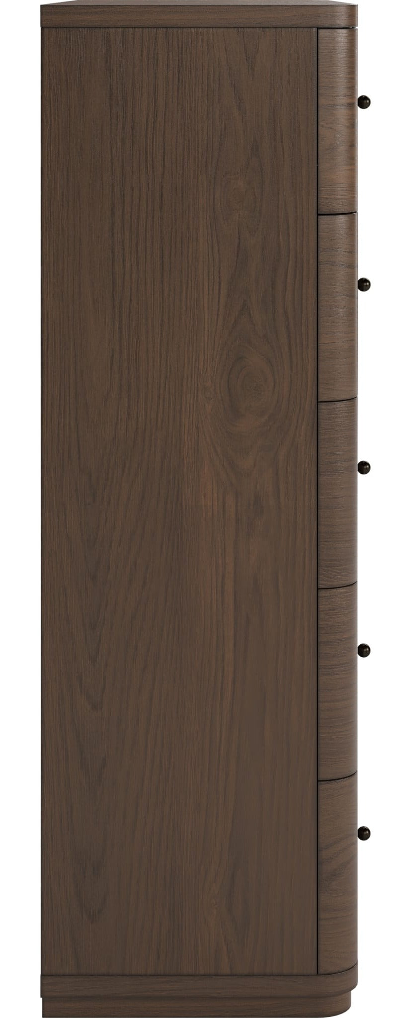 Penny Five Drawer Chest in Chocolate Mousse — side view