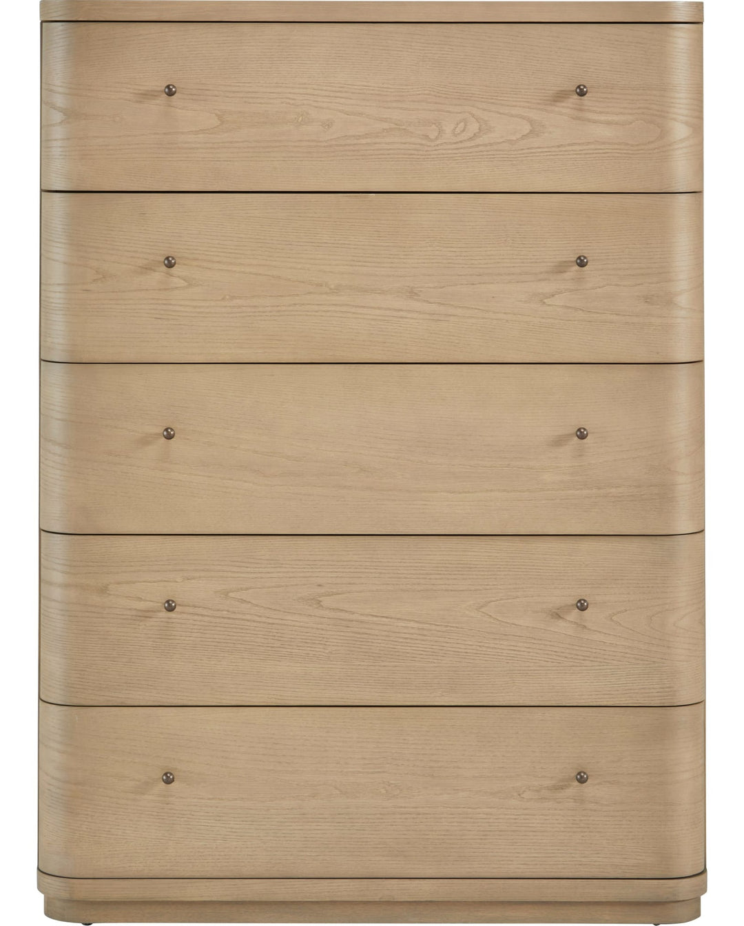 Penny Five Drawer Chest in Buff Cream — on a white background