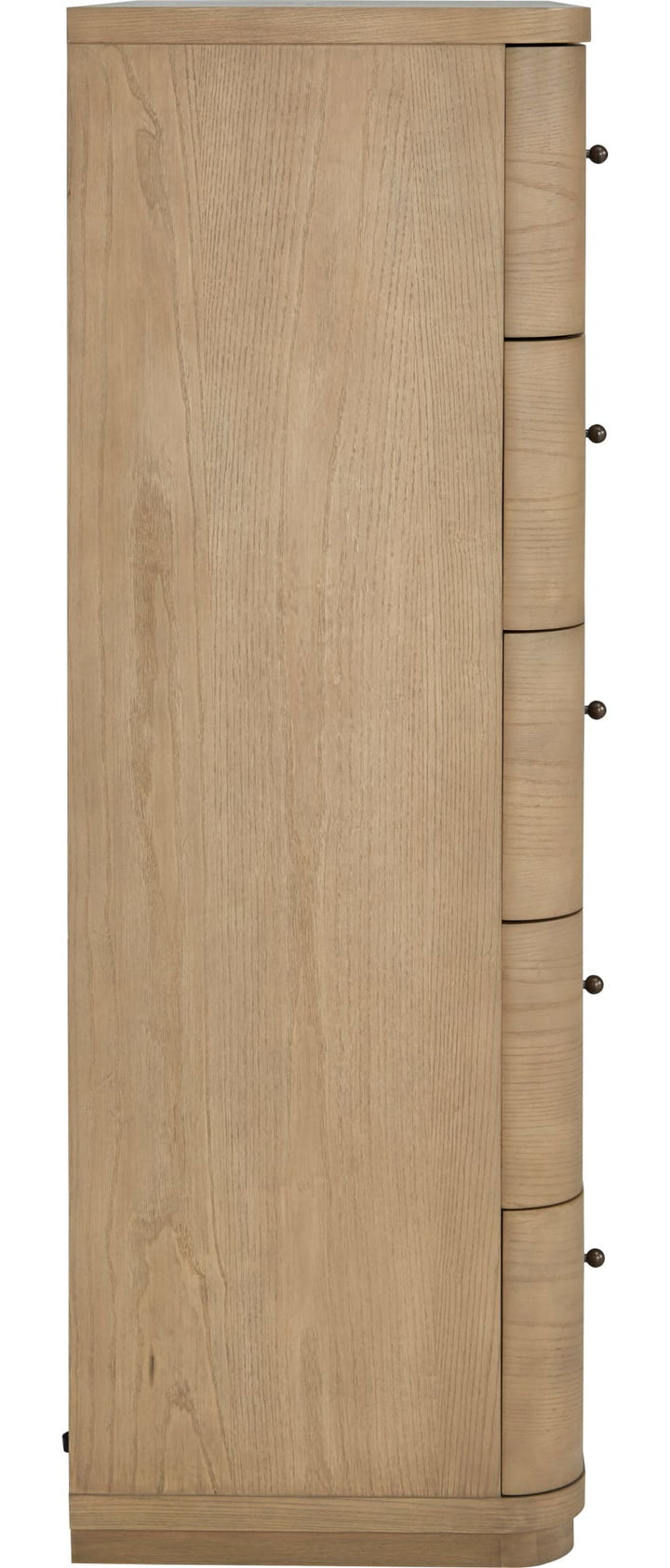 Penny Five Drawer Chest in Buff Cream — side view